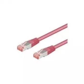 Goobay CAT 6-100 RJ-45 SSTP 1 m tinklo kabelis, rausvos spalvos