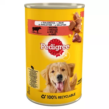 Šlapias šunų ėdalas Pedigree Beef Adult 400 g skardinė