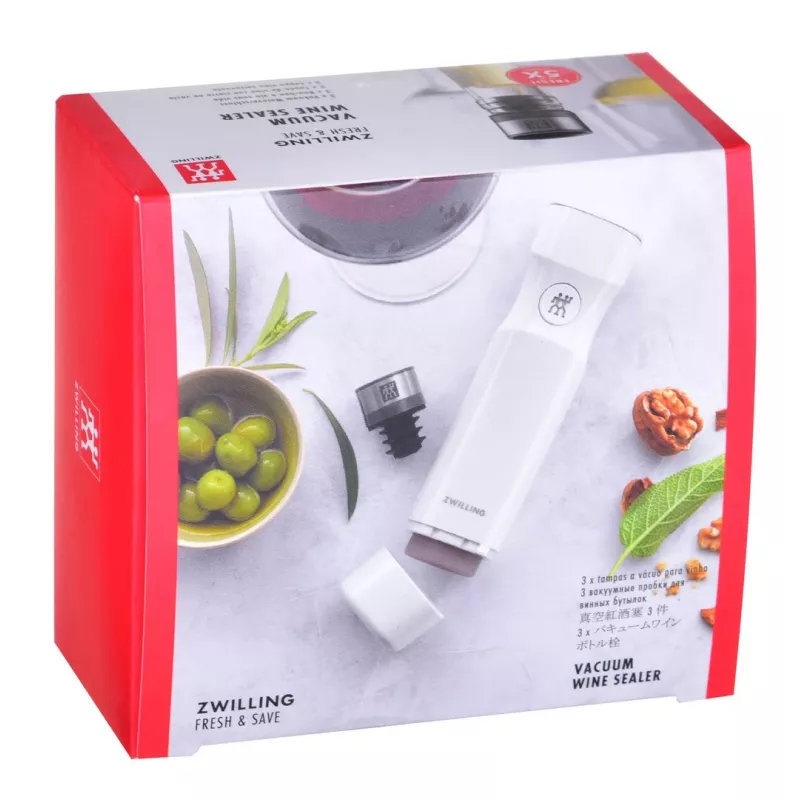 Vyno išsaugojimo pompa ZWILLING FRESH & SAVE – siurblio galvutė vakuuminiams kamščiams, pilka, Ø 3 cm, aukštis 40 mm, rinkinio kiekis 3