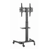TV stovas GEMBIRD TVS-55T-01 32–55 coliams, plieninis, reguliuojamas aukštis, VESA 100x100–400x400, pakreipimas, ratukai, max 35 kg