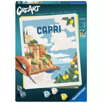 Piešimo rinkinys Ravensburger CreArt Capri – dažymas pagal skaičius