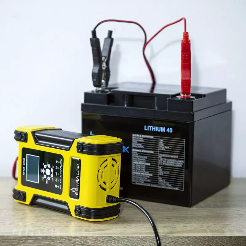 Extralink Shango protingas akumuliatoriaus įkroviklis | lygintuvas | 100-240VAC, 12V 12A, 24V 6A