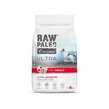 VET EXPERT RAW PALEO Ultra Mini Adult Beef - sausas šunų ėdalas - 8 kg