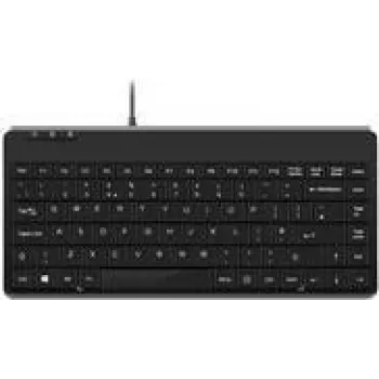 Perixx PERIBOARD-409 P, DE, Mini PS/2 klaviatūra su 2 USB jungtimis, juoda (PERIBOARD-409 P)