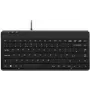 Perixx PERIBOARD-409 P, DE, Mini PS/2 klaviatūra su 2 USB jungtimis, juoda (PERIBOARD-409 P)