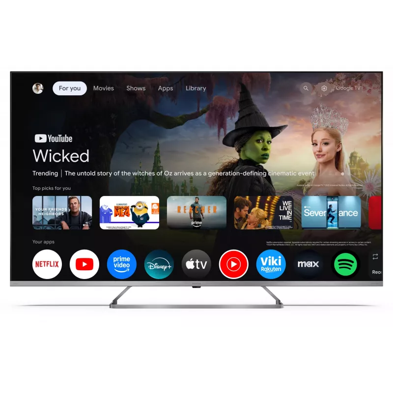 Sharp 4K QLED MiniLED TV 50JP7265E 50 colių Smart TV Google TV UHD Sidabrinis
