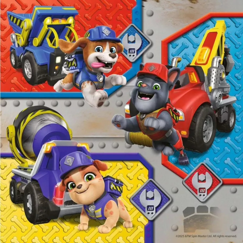 Vaikiškų dėlionių rinkinys Ravensburger Rubble & Crew darbinės mašinos – 3 dėlionės × 49 detalės