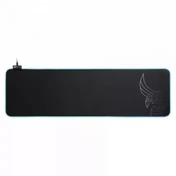 L33T Gaming 160406 Asar Bardagi XXL RGB žaidimų pelės kilimėlis, greitas paviršius, 920 x 294 x 3 mm, juodas