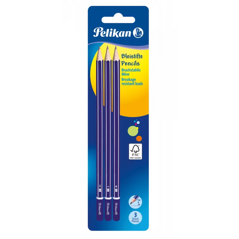 Pieštukai grafitiniai Pelikan 807418 Multi 3 vnt.