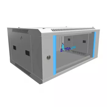 Sieninis stelažas Extralink 4U 600x450 Pilka
