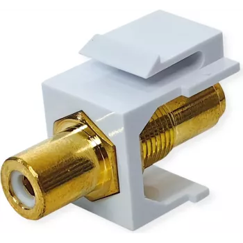 VALUE ROLINE Keystone jungtis RCA ekranuota plastikinė balta (25.99.8211)