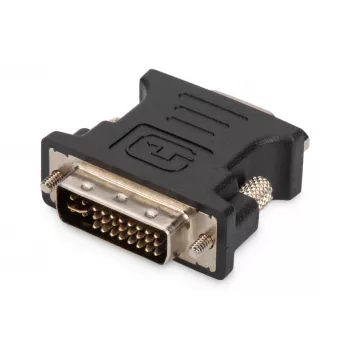 Assmann DVI adapteris DVI(24+5) - HD15 M/F, DVI-I dual link, juodas (AK-320504-000-S)