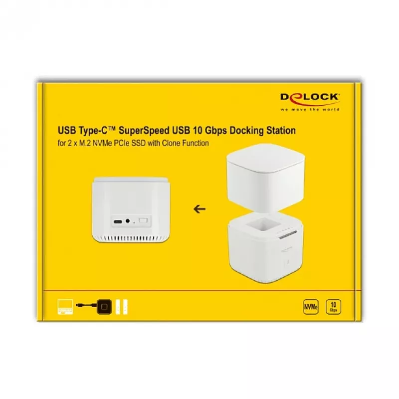 SSD dėklas DeLOCK 63331 Baltas M.2