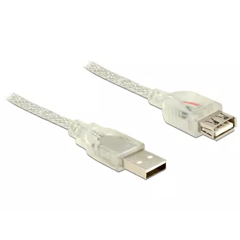 USB kabelis DeLOCK 83881 USB 2.0 1 m USB A skaidrus