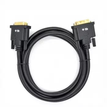 TB DVI-D 24+1 kabelis 1,8 m, juodas, auksiniai kontaktai (AKTBXVD24DVI18B)