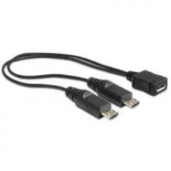 USB laidas DeLOCK 20,5 cm Micro-USB B 2 x Micro-USB B