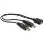 USB laidas DeLOCK 20,5 cm Micro-USB B 2 x Micro-USB B