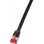Logilink SlimLine jungiamasis laidas - RJ-45 (kištukas) į RJ-45 (kištukas) - 3 m - U/FTP, PiMF - CAT 6 - liejiniai, plokščias, su apsauga nuo užsikabinimo - juoda (CF2063S)