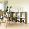 Knygų lentyna Top e shop MALAX 2X4 SONOMA, ąžuolo sonoma, 8 lentynų, 1470×300×750 mm