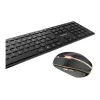 CHERRY DW 9100 SLIM belaidė klaviatūra su pele RF Wireless + Bluetooth AZERTY juoda