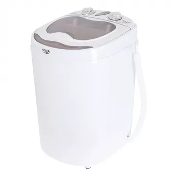 Viršutinio pakrovimo skalbimo mašina Adler AD 8055, nešiojama, 3 kg talpa, kreminė, sukamasis valdymas, 150 W