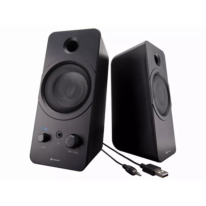 Staliniai garsiakalbiai 2.0 TRACER Mark Loudspeaker 12 W, USB maitinimas, Bluetooth, 2 krypčių, 2 tvarkyklės, juodi
