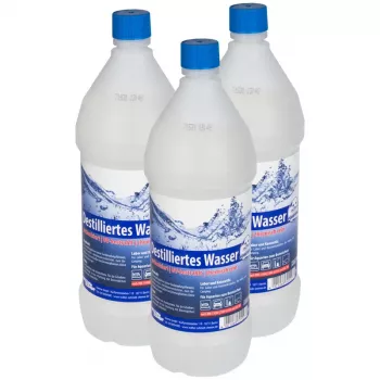 Distiliuotas vanduo (DIN 13060, DIN 43530 ir EN 285) - 3x 1 L