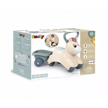 Smoby Little Baby Pony vaikų vaikštynė su priekaba