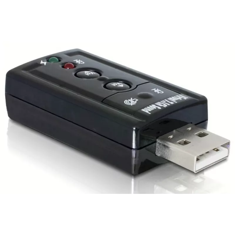 DeLOCK USB garso adapteris 7.1 – išorinė garso plokštė, stereo, USB (61645)