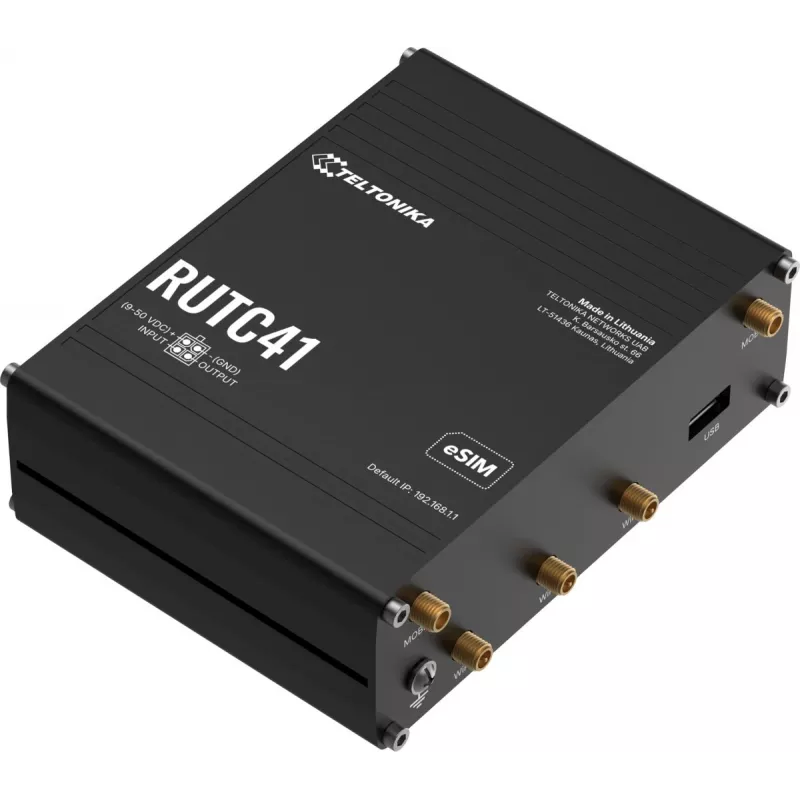 Maršrutizatorius TELTONIKA RUTC41 4G LTE EDGE, pramoninis mobilus maršrutizatorius RUTC41000000