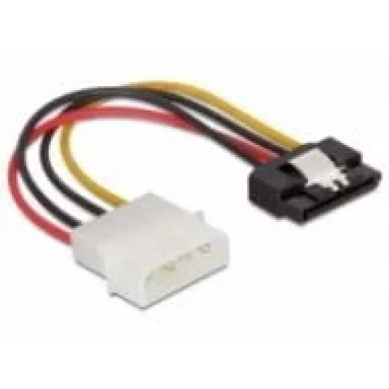 SATA HDD kabelis DeLOCK 60120 4pin vyriškas su metaliniu spaustuku tiesus 0,12 m