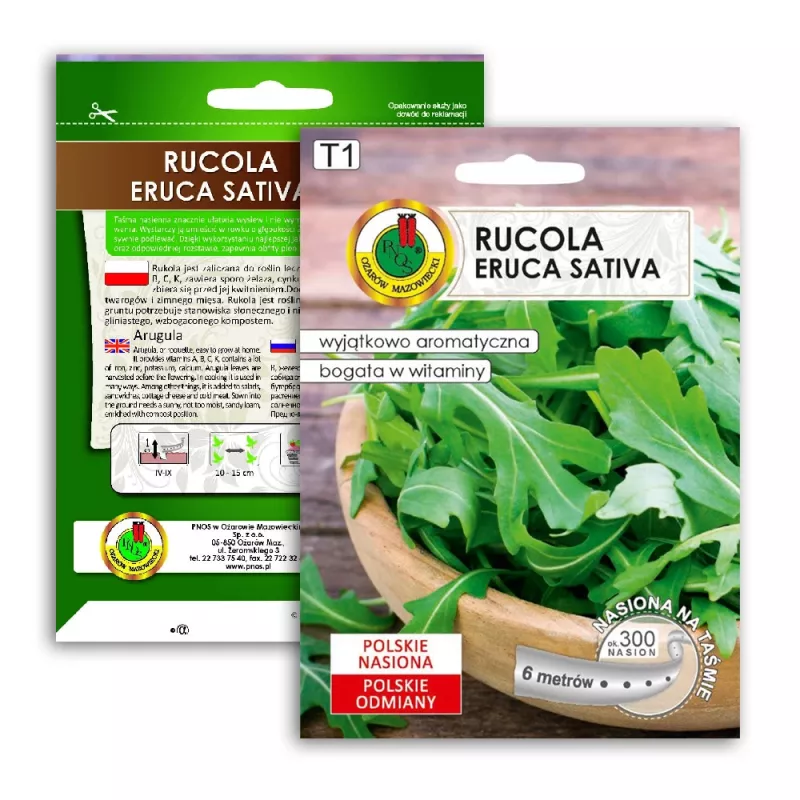 Sėklos ant juostelės – Apte Rukola (Eruca sativa) 6 m auginimui namuose ir sode