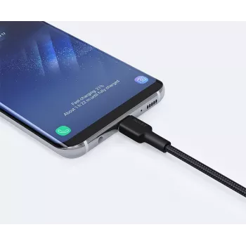 USB-C į USB-A laidas Aukey CB-CA2, nailono pintas, Quick Charge 3A, 1 m