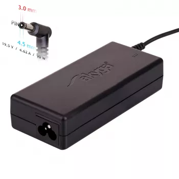 Akyga AK-ND-53 nešiojamojo kompiuterio maitinimo adapteris 19,5 V / 4,62 A, 90 W, 4,5 x 3,0 mm kištukas su kaiščiu, skirtas Dell