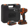 Gręžtuvas Black & Decker BDCHD18KB-QW bešepetėlis, juodas, oranžinis