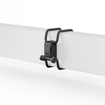 GoPro HERO kamerų lankstus laikiklis su gumos tvirtinimo juostomis, juodas plastikas