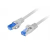 Tinklo kabelis LANBERG PCF6A-10CC-1500-S Cat6a S/FTP, 15 m, RJ-45, pilkas