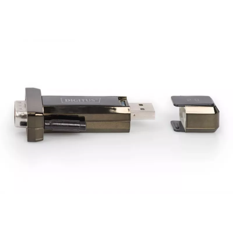 DIGITUS USB 2.0 į RS232 keitiklis su FTDI FT232RL mikroschema ir USB A laidu 80 cm