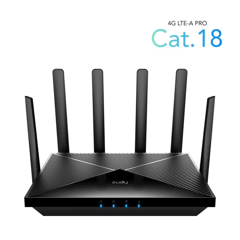 Cudy LT18 belaidis maršrutizatorius Gigabit Ethernet dviejų juostų (2,4 GHz / 5 GHz) 4G juodas