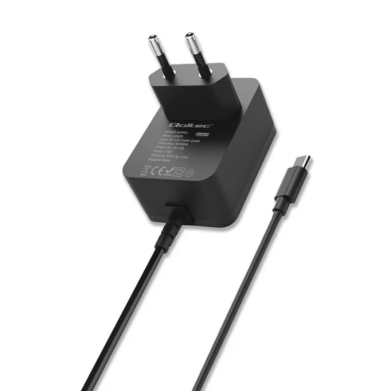 QOLTEC PD greitasis įkroviklis Raspberry Pi 4, USB-C, 15W