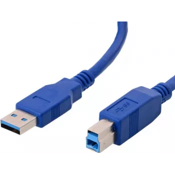 USB kabelis Helos 014681 USB 3.2 Gen 1 1m USB A USB B mėlynas