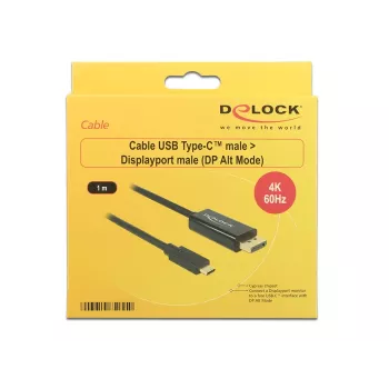 Vaizdo kabelio adapteris USB Type-C – DisplayPort DeLOCK 85255
