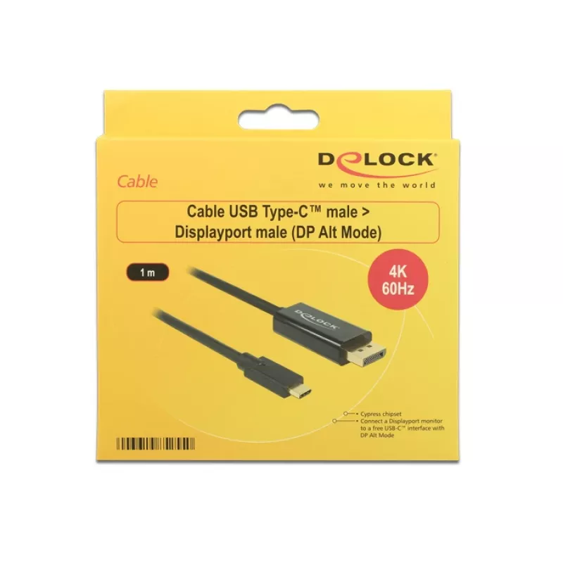Vaizdo kabelio adapteris USB Type-C – DisplayPort DeLOCK 85255