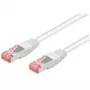 Wentronic Goobay CAT 6 jungiamasis kabelis, S/FTP (PiMF), baltas, 0,25 m - LSZH halogenų neturintis, varinis (93217)