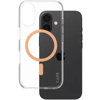 PanzerGlass CARE™ by ® Urban Combat Dėklas Skaidrus su Persikiniu MagSafe iPhone 16