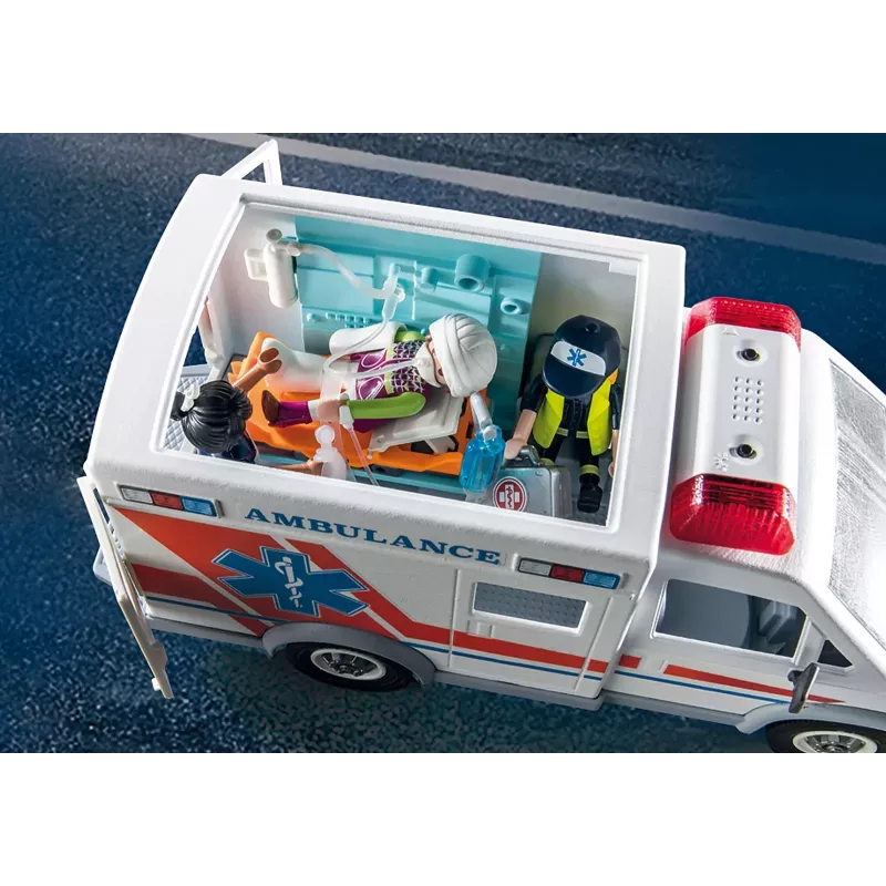 Žaislinis greitosios pagalbos automobilis PLAYMOBIL 71232 – įvairiaspalvis, nuo 4 iki 10 metų, AAA baterija