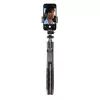 Tripod lazdelė asmenukėms Crong CRGSGU1BLK aliuminė su Bluetooth nuotolinio valdymo pultu, sulankstomomis kojelėmis ir telefono laikikliu