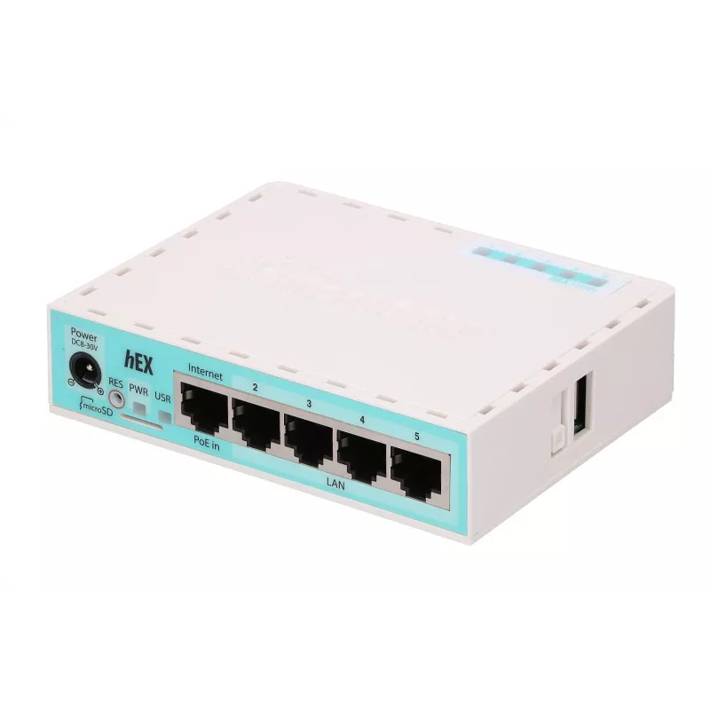 Mikrotik RB750GR3 belaidis maršrutizatorius Gigabit Ethernet Turquoise, White