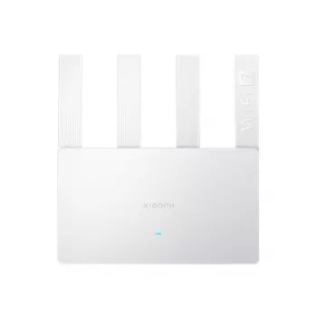 Nešiojamasis belaidis maršrutizatorius Xiaomi BE3600 — Dviejų juostų 2,4/5 GHz, „Wi‑Fi 7“ (802.11be), 2,5 Gigabit Ethernet, 4× LAN, 2x2 antenos, Baltas