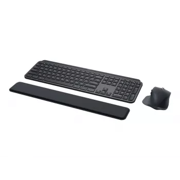 Logitech MX Keys Combo verslui 2 kartos klaviatūra + pelė, RF belaidis + Bluetooth, AZERTY prancūziškas išdėstymas, grafitas
